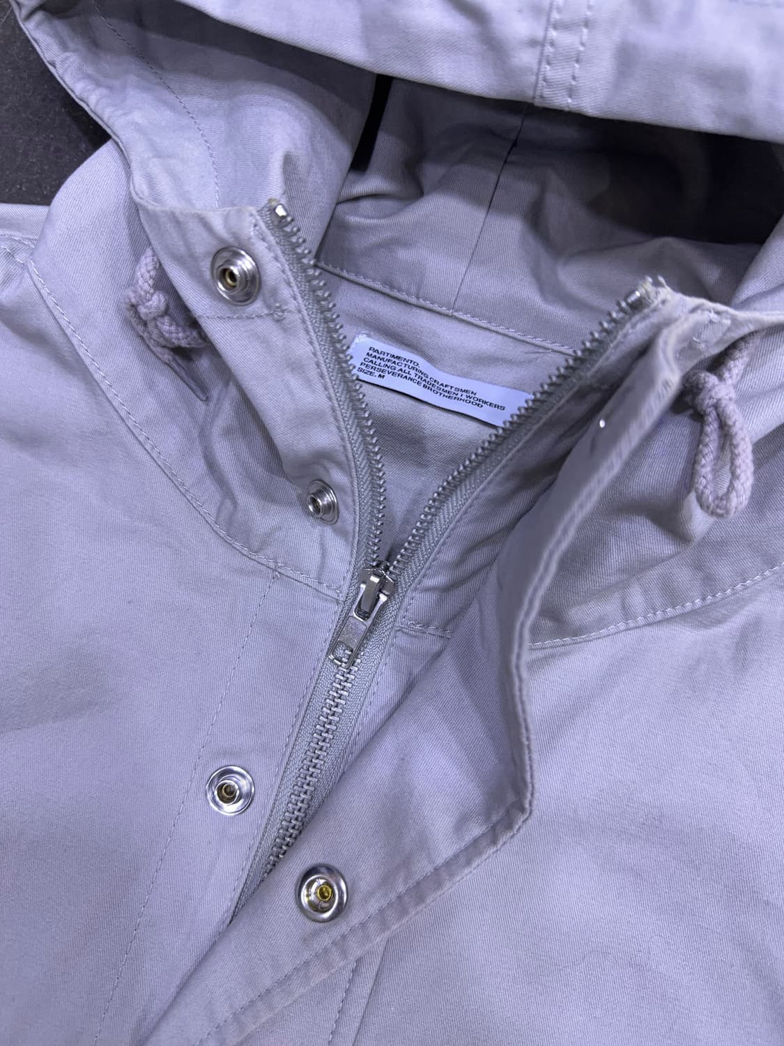 파르티멘토 코드 후드 집업 자켓 스모크레이 L 상품이미지8