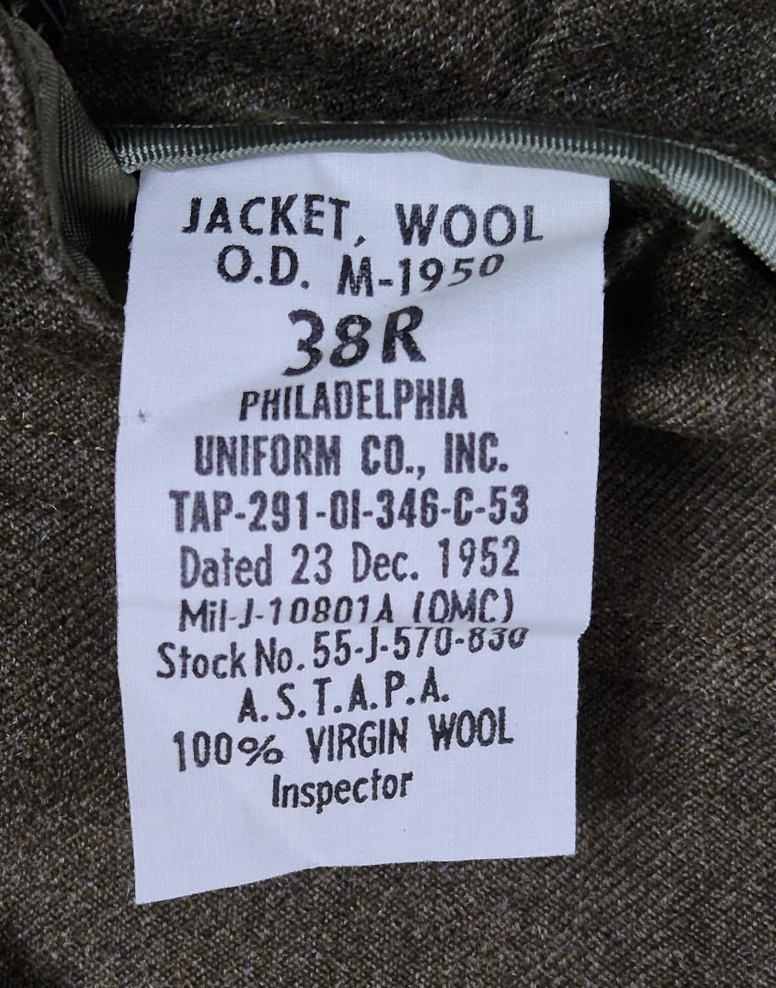 미육군 구형 10산악사단 일병 아이크 정복 전투복 상의 자켓 (L) 상품이미지10