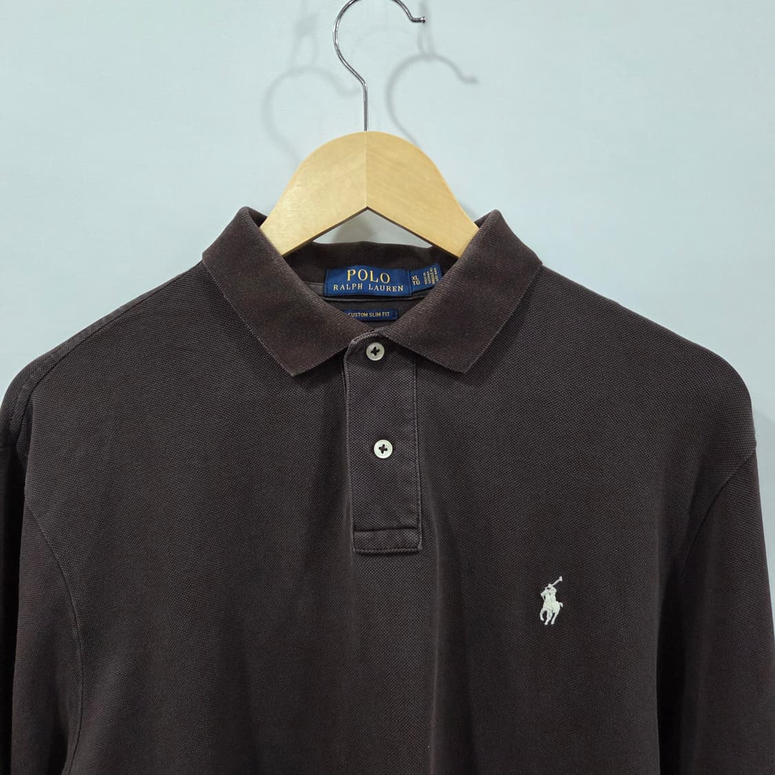 폴로랄프로렌 PK 브라운 롱슬리브 카라티 XL 상품이미지2