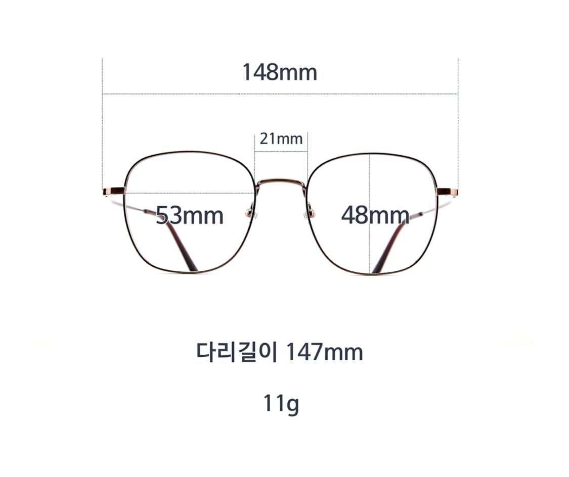 [자체제작] 53사이즈의 빅프레임, Bronze Brown 상품이미지9