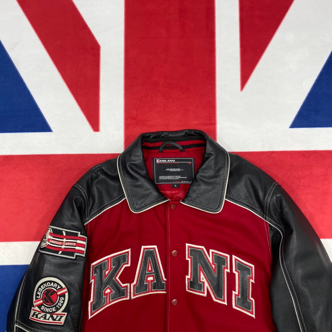 칼카니 올드스쿨 울 레더 바시티자켓 L  상품이미지2