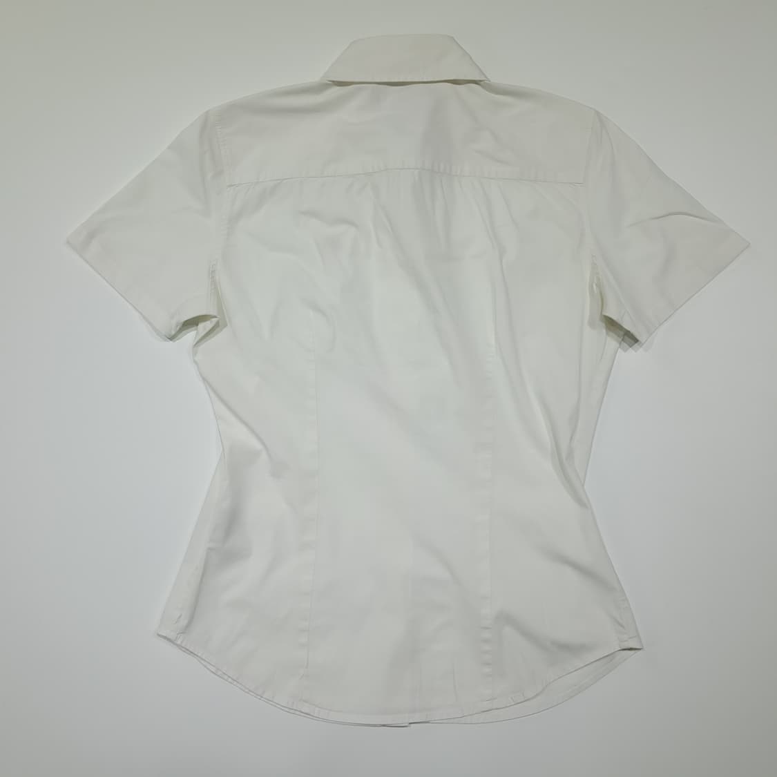 CK044 S 폴로 진스 90s 슬림핏 성조기자수 화이트 반팔 셔츠 남 상품이미지7