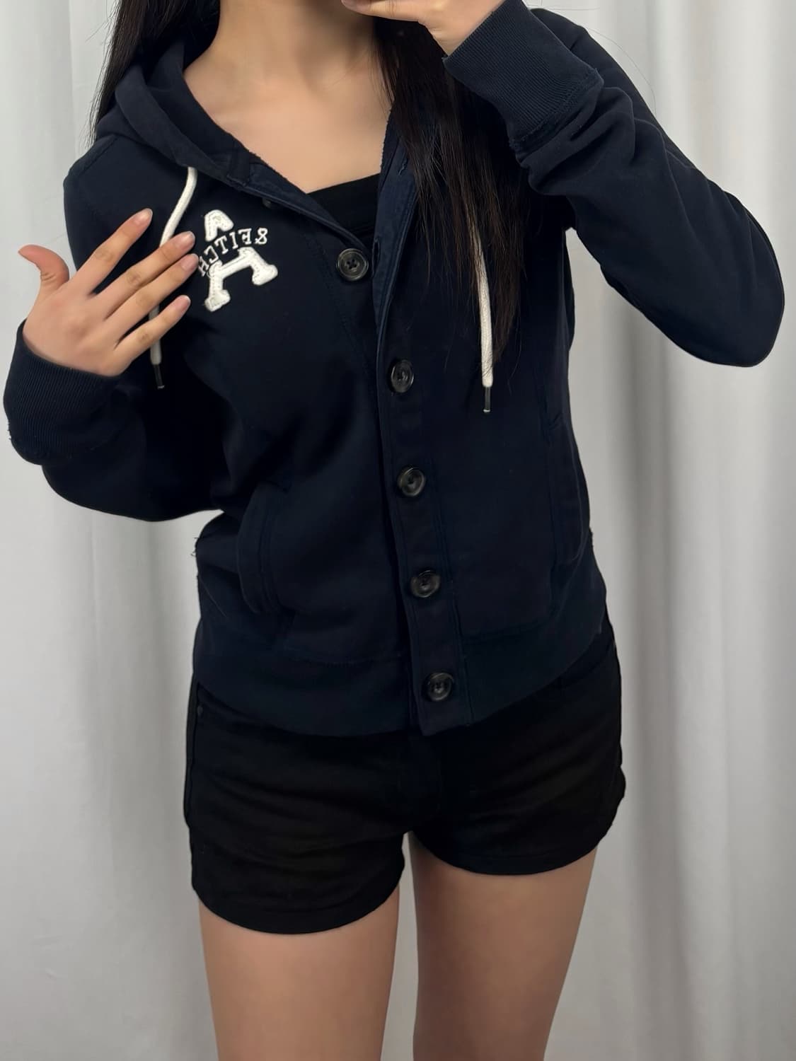 아베크롬비 버튼 후드집업 상품이미지1