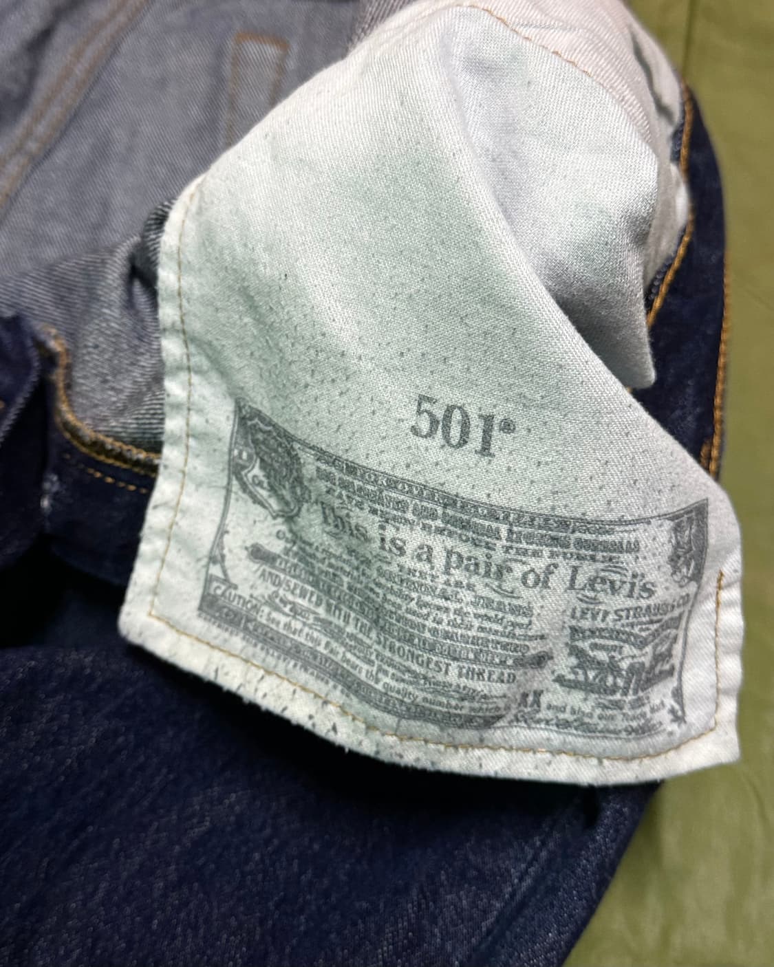 리바이스 501 스트레이트 핏 데님 팬츠 34 상품이미지4