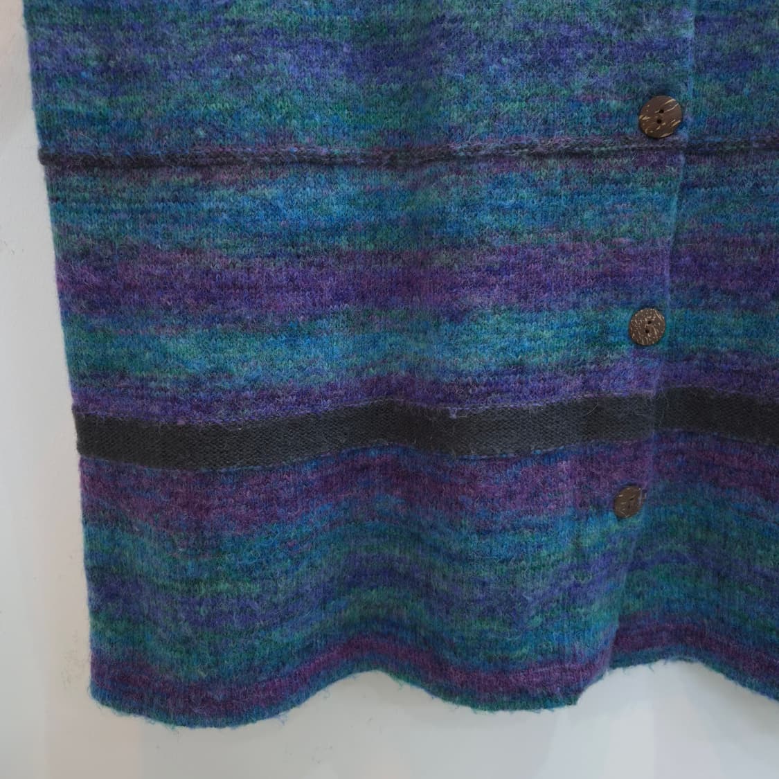 울혼방 스트라이프 가디건 일본빈티지 상품이미지7