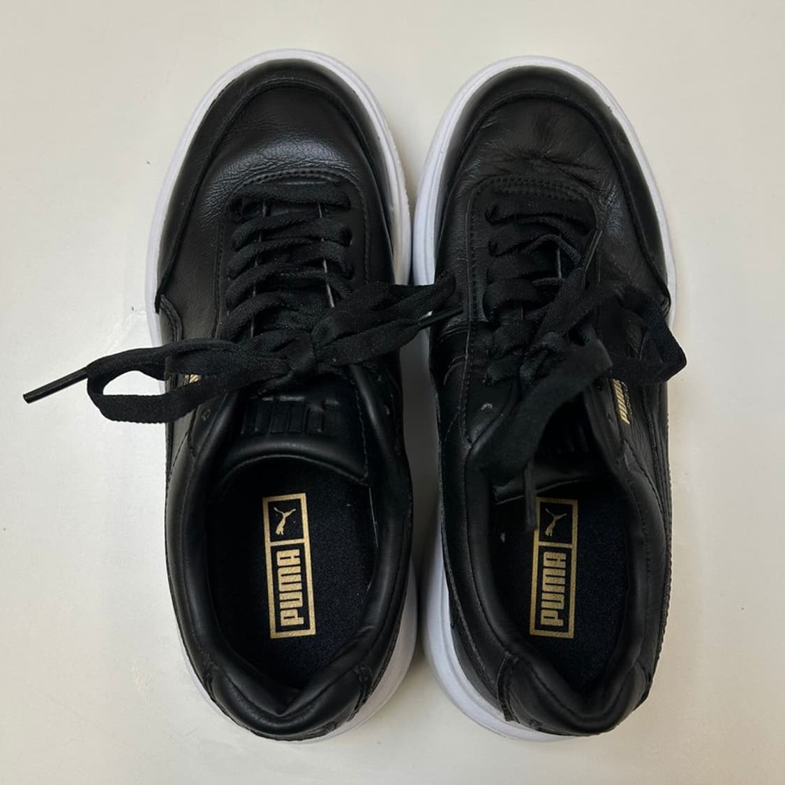 퓨마 레더 오슬로 마야 플랫폼 스니커즈 블랙 230 상품이미지6