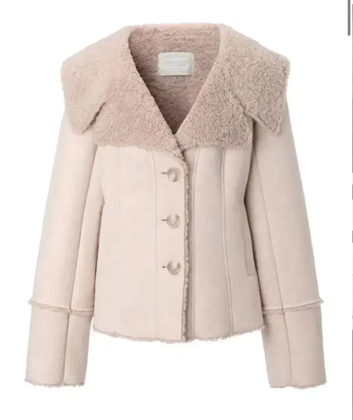 쓰리타임즈 이자벨라 퍼 코트 핑크  상품이미지1