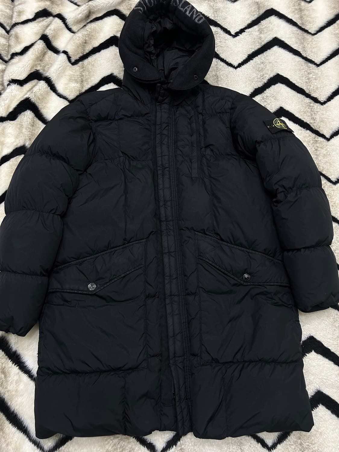 [L]스톤아일랜드 18fw 크링클랩스 롱 다운패딩/블랙 상품이미지5