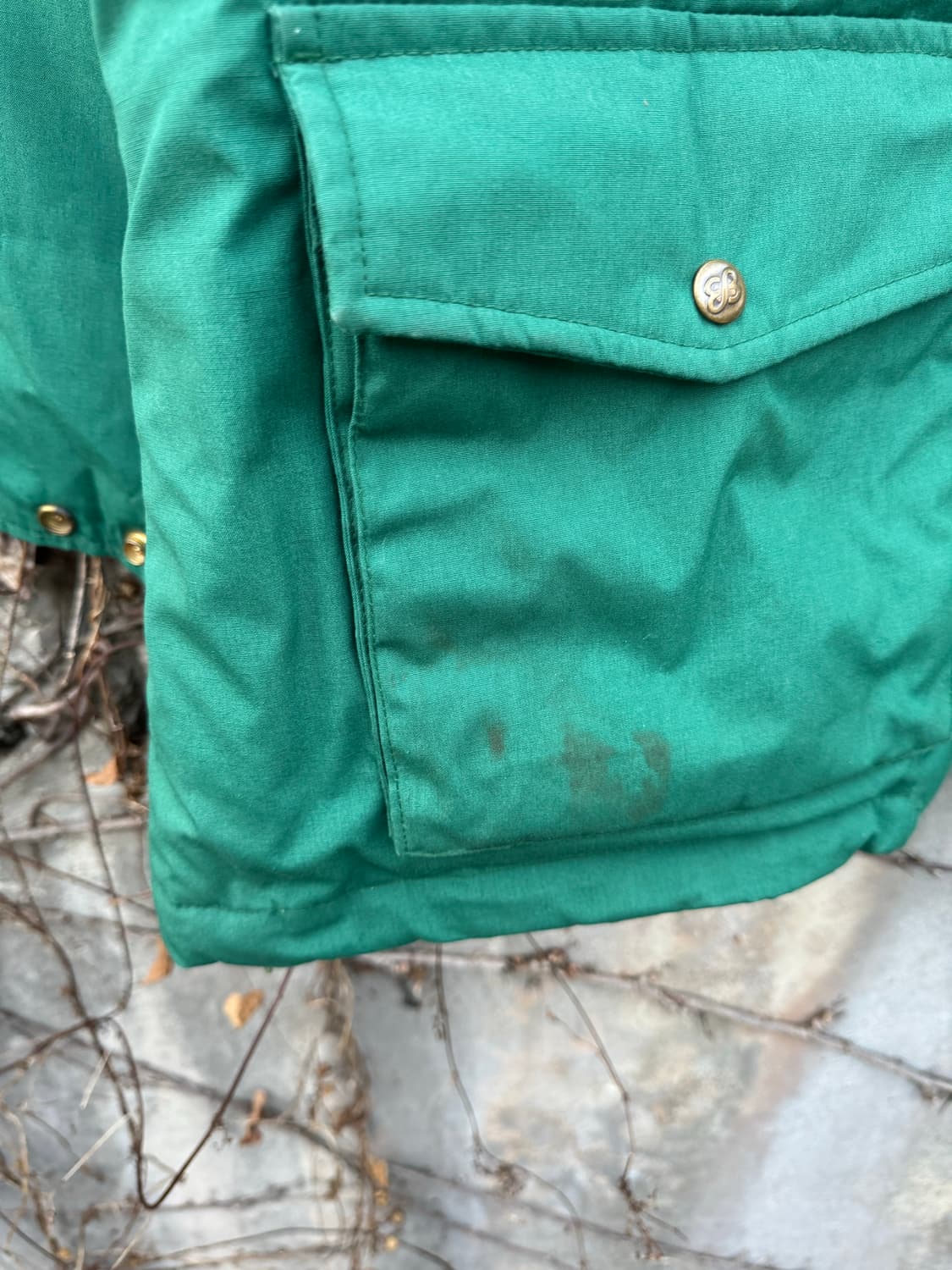 80s 에디바우어 4포켓 구스다운 패딩 자켓 그린 상품이미지8