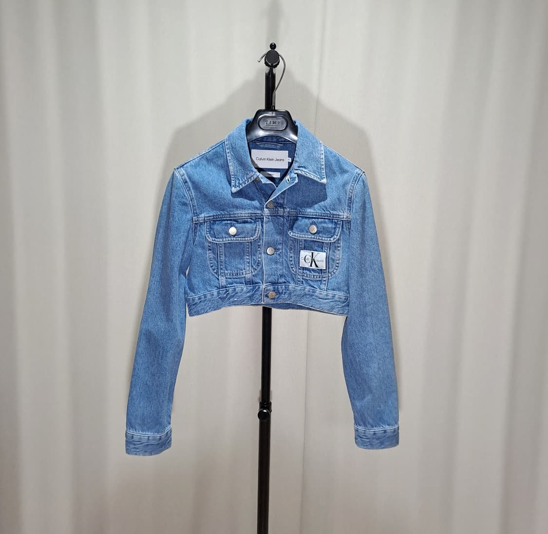 (택포) 여성 크롭 90s 데님 재킷 제니 장원영 착용 XS B505 상품이미지1