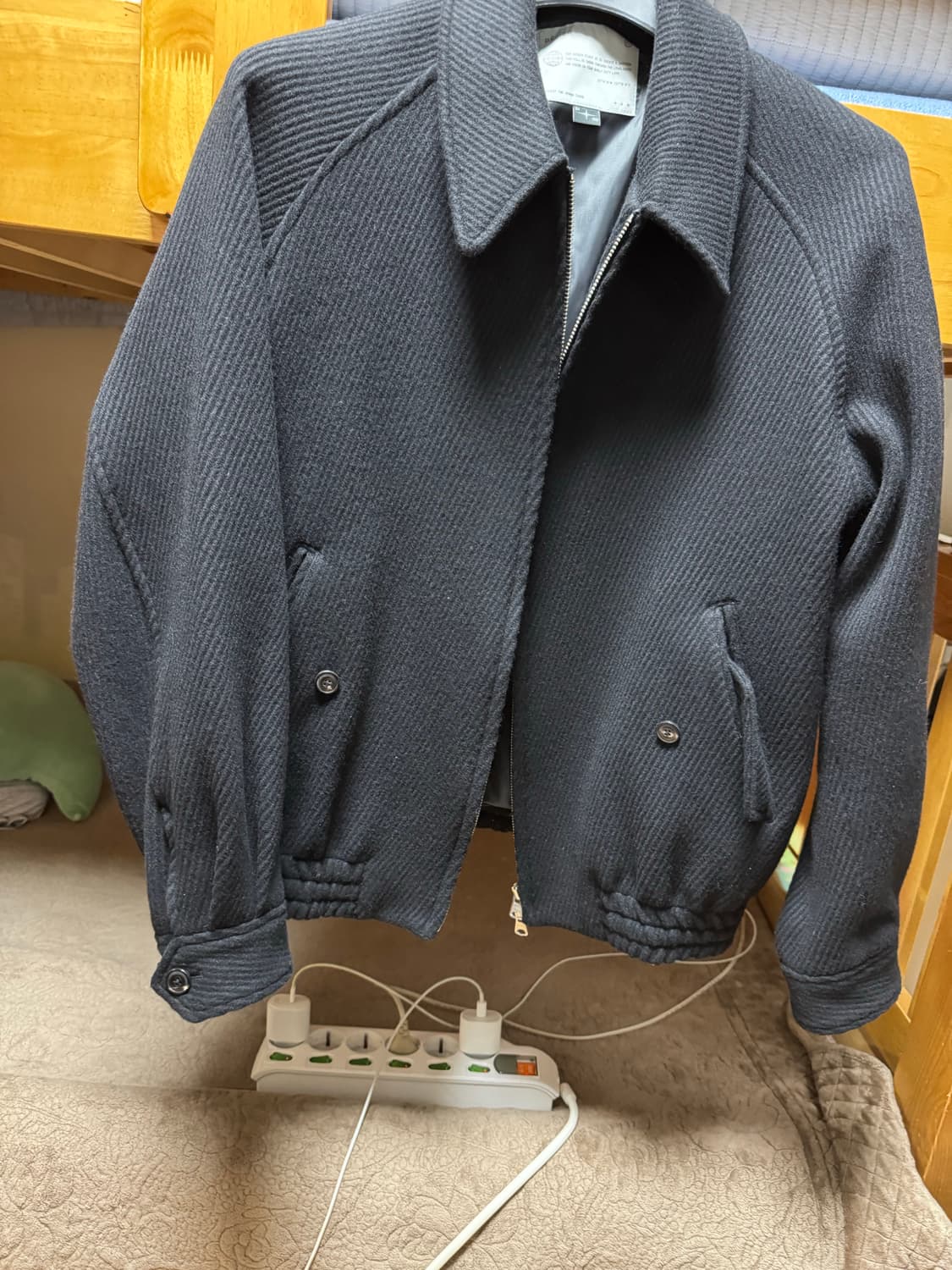 벨리에 다이애그널 울 블루종 4사이즈 상품이미지2