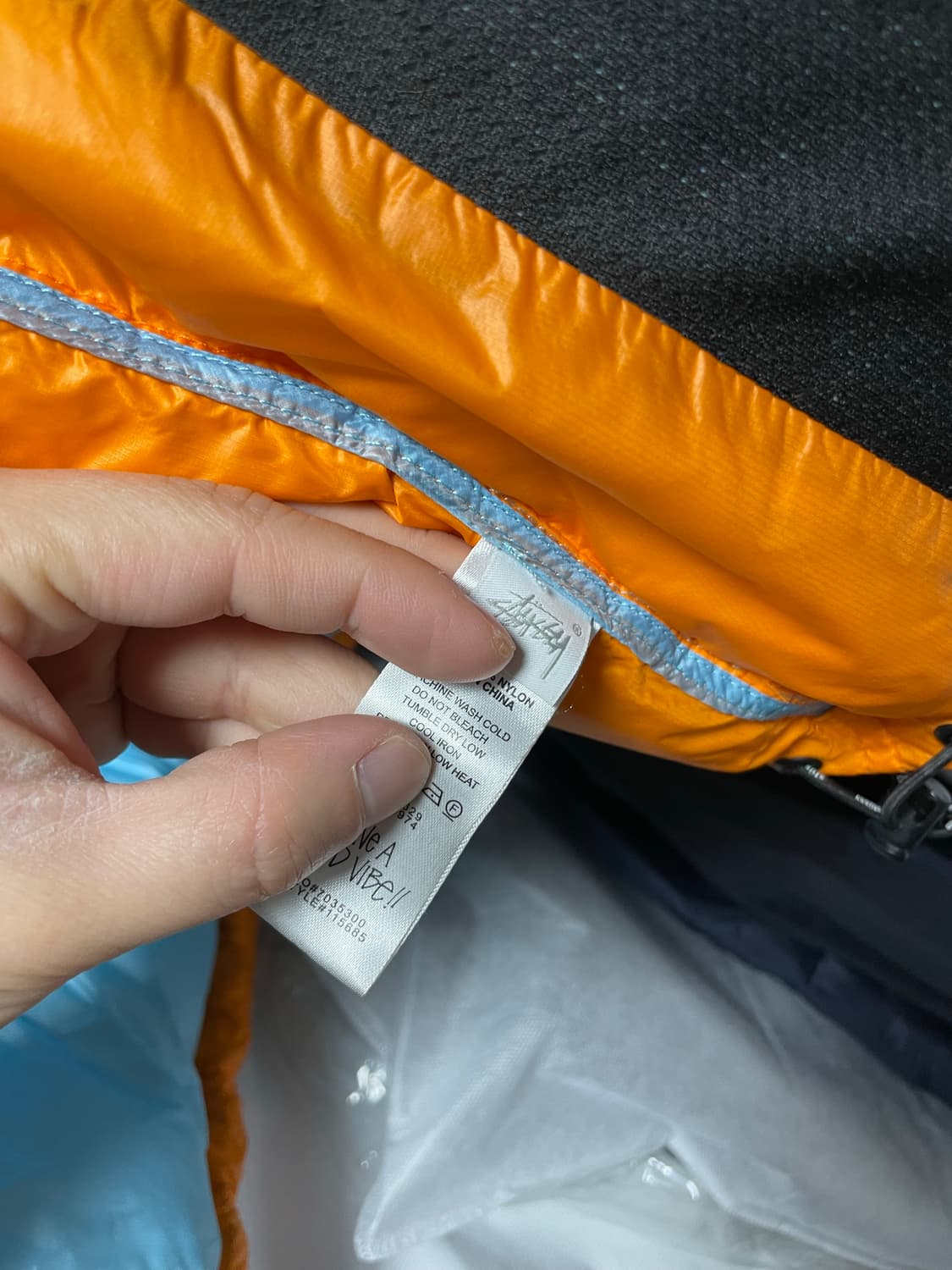 [L사이즈] 스투시 마이크로 립스탑 다운 파카 패딩 자켓 오렌지 상품이미지8