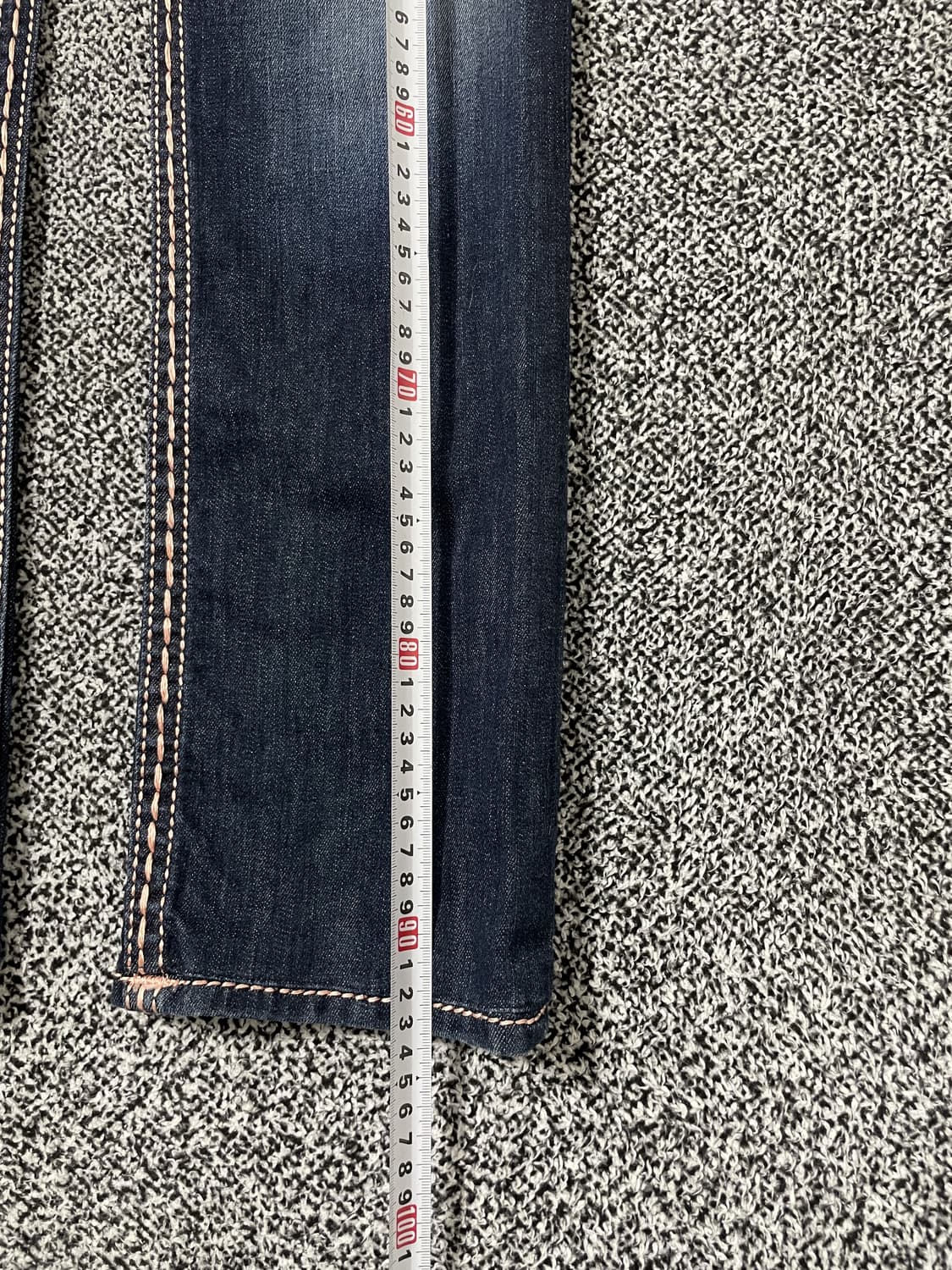 빈티지9. 트루릴리전 로즈골드 스티치 로우라이즈 워시드 데님팬츠 청바지 상품이미지7