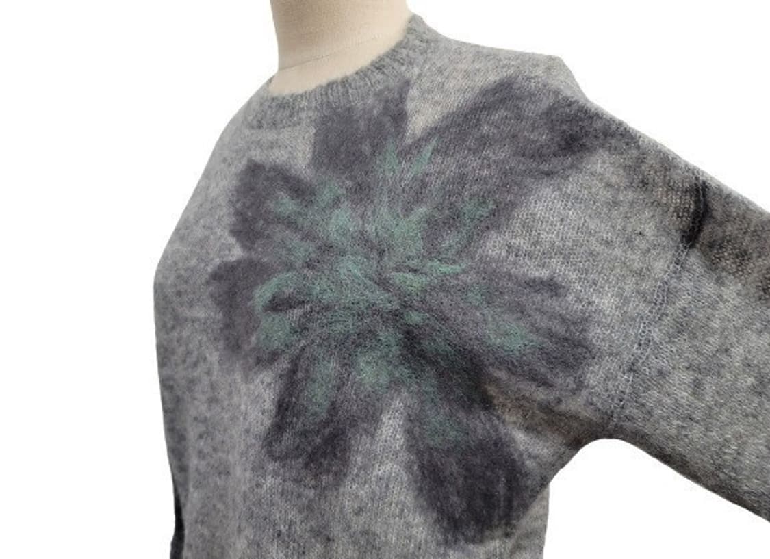 이태리 CARACTERE 플라워 그레이믹스 울니트 M 새상품 상품이미지5