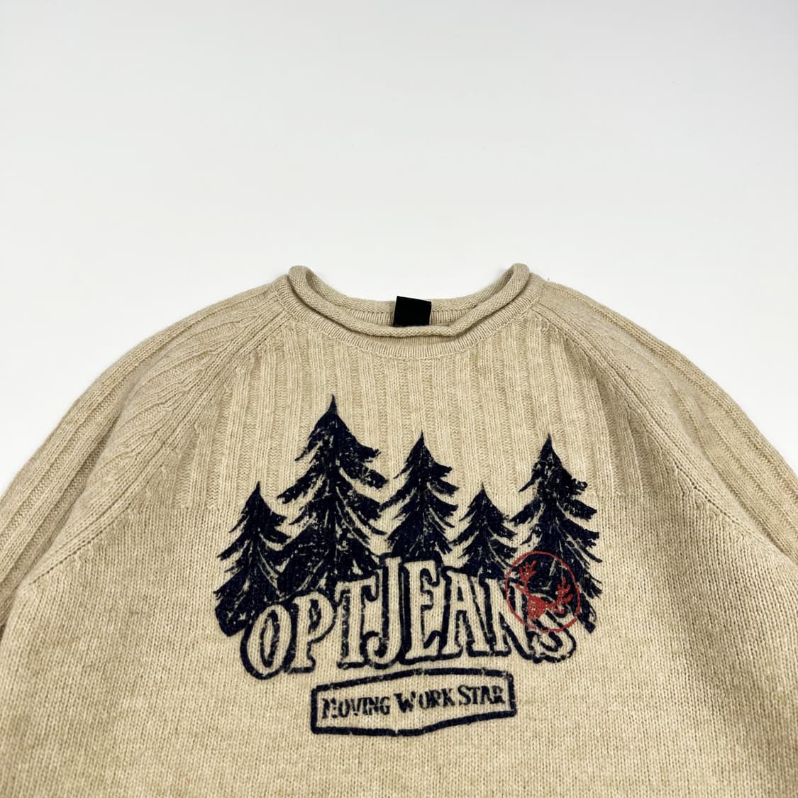 VTG 빈티지 그래픽 여성 크롭 울 니트 베이지 여성M 상품이미지2