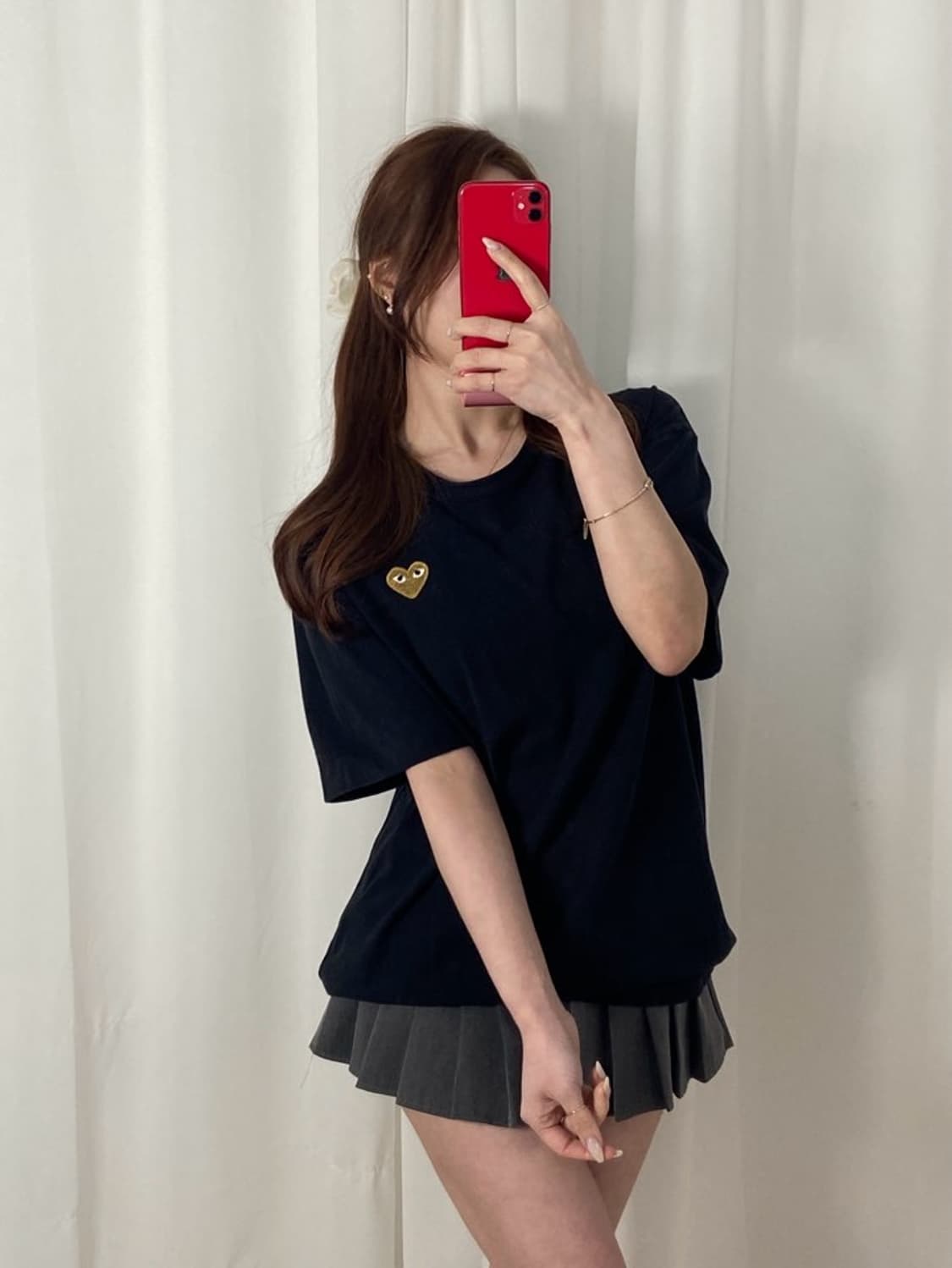 꼼데가르송 골드 와펜 라운드 티 상품이미지4