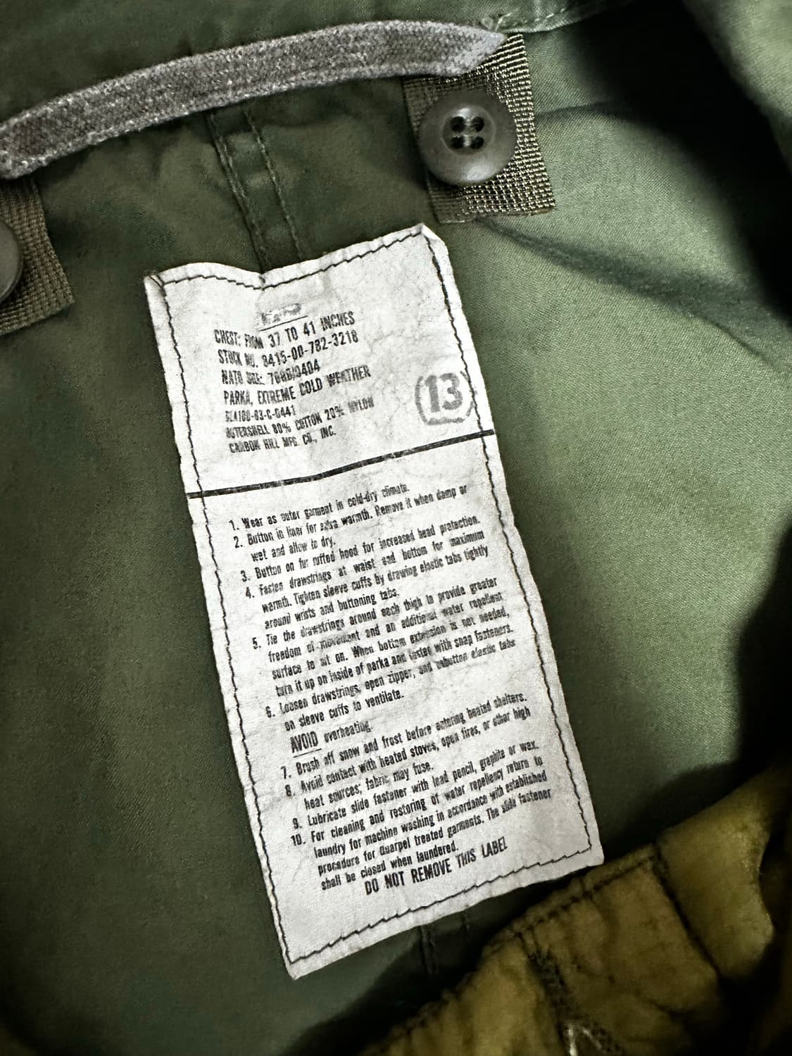 오리지날 개파카 m65 피쉬테일 필드자켓 상품이미지4