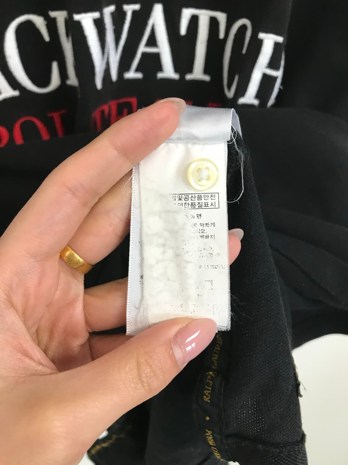 폴로 랄프로렌 빅포니 블랙워치 블랙 피케 반팔 카라 티셔츠  상품이미지5