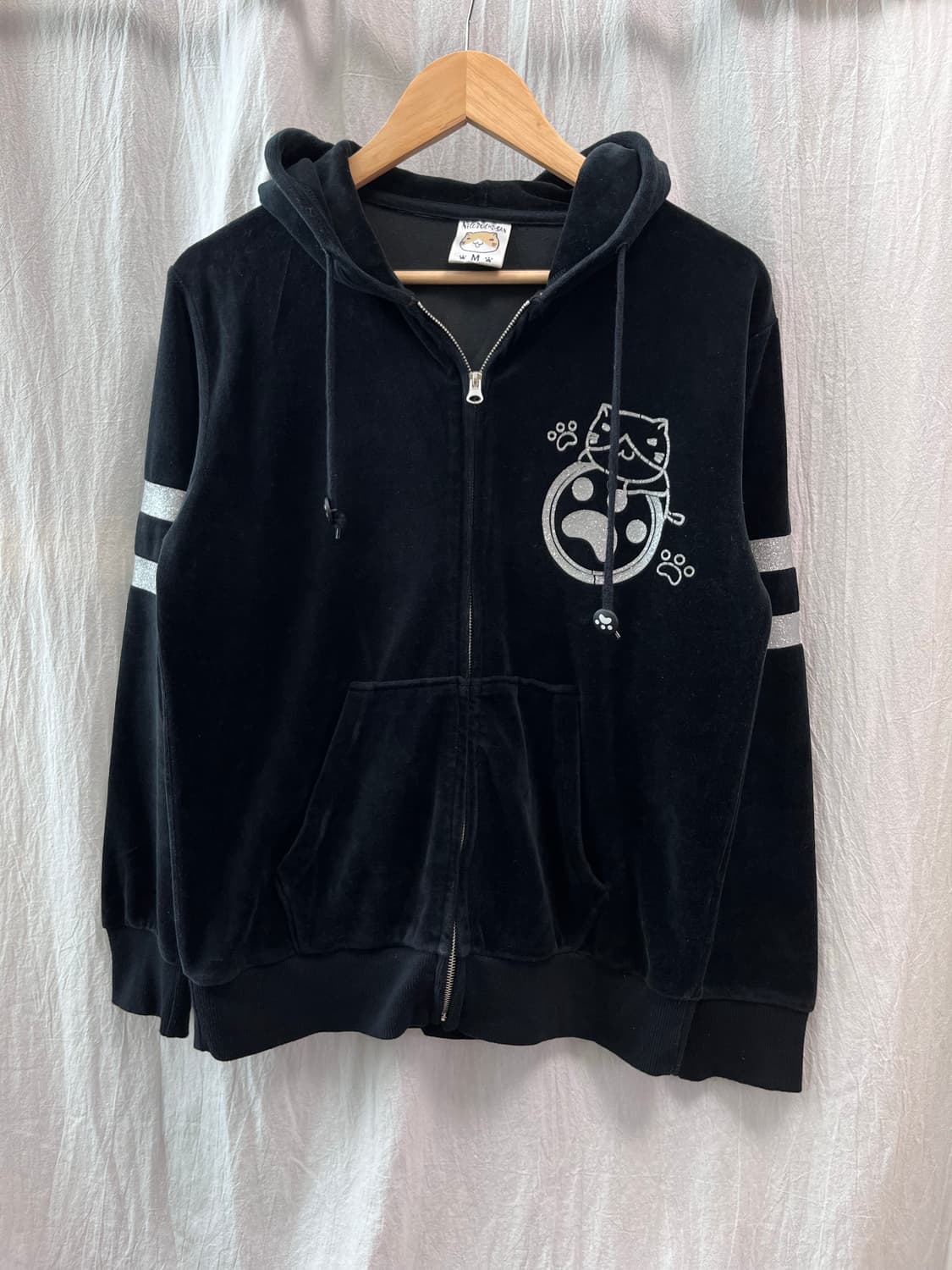 (Rare) 네코부치상 벨벳 후드집업 상품이미지2