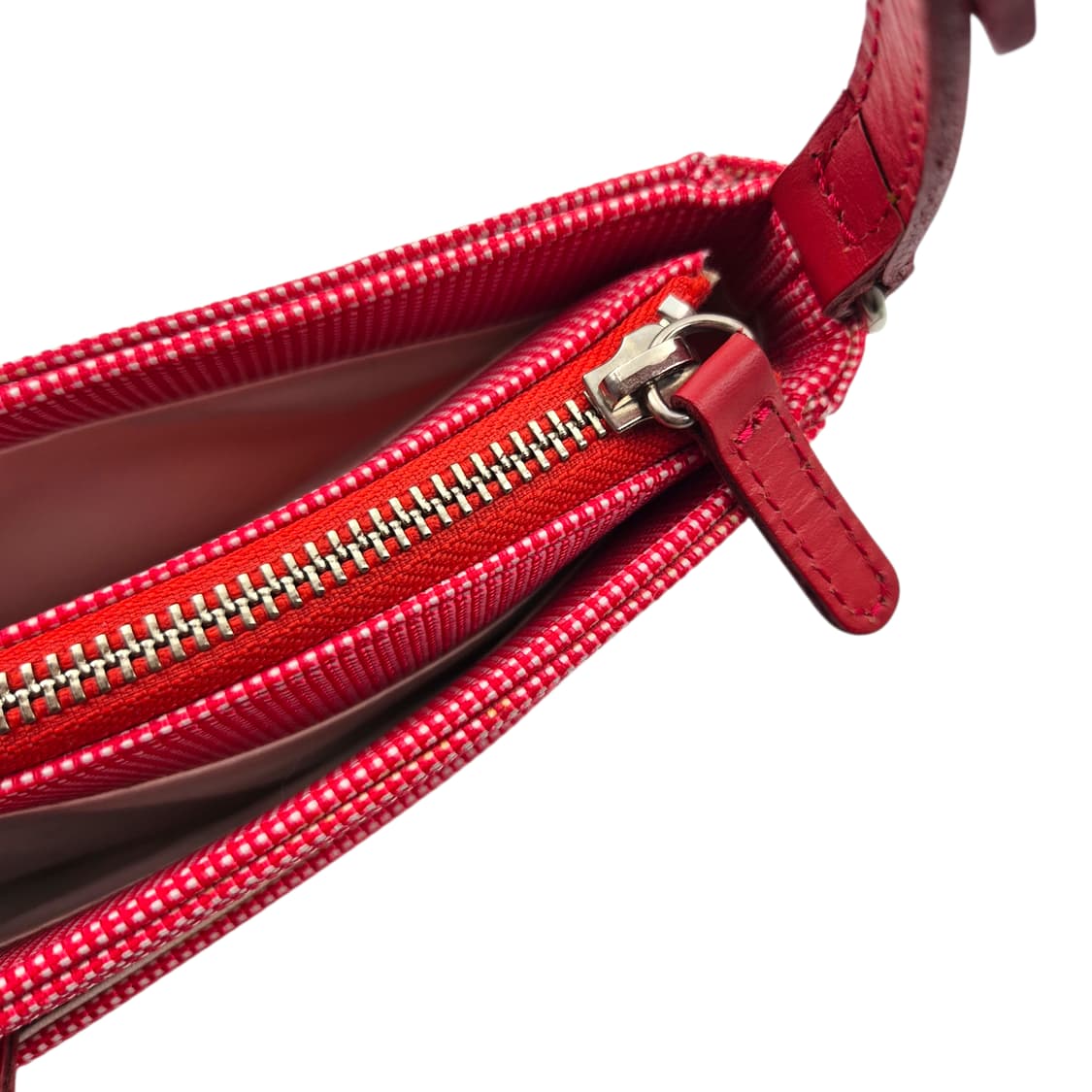 90s 꾸레쥬 자카드 레더 버클 숄더&핸드백 상품이미지7