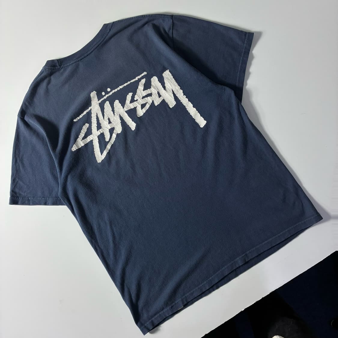 Stussy  스투시 베이직 코튼 네이비 반팔 티셔츠  상품이미지1