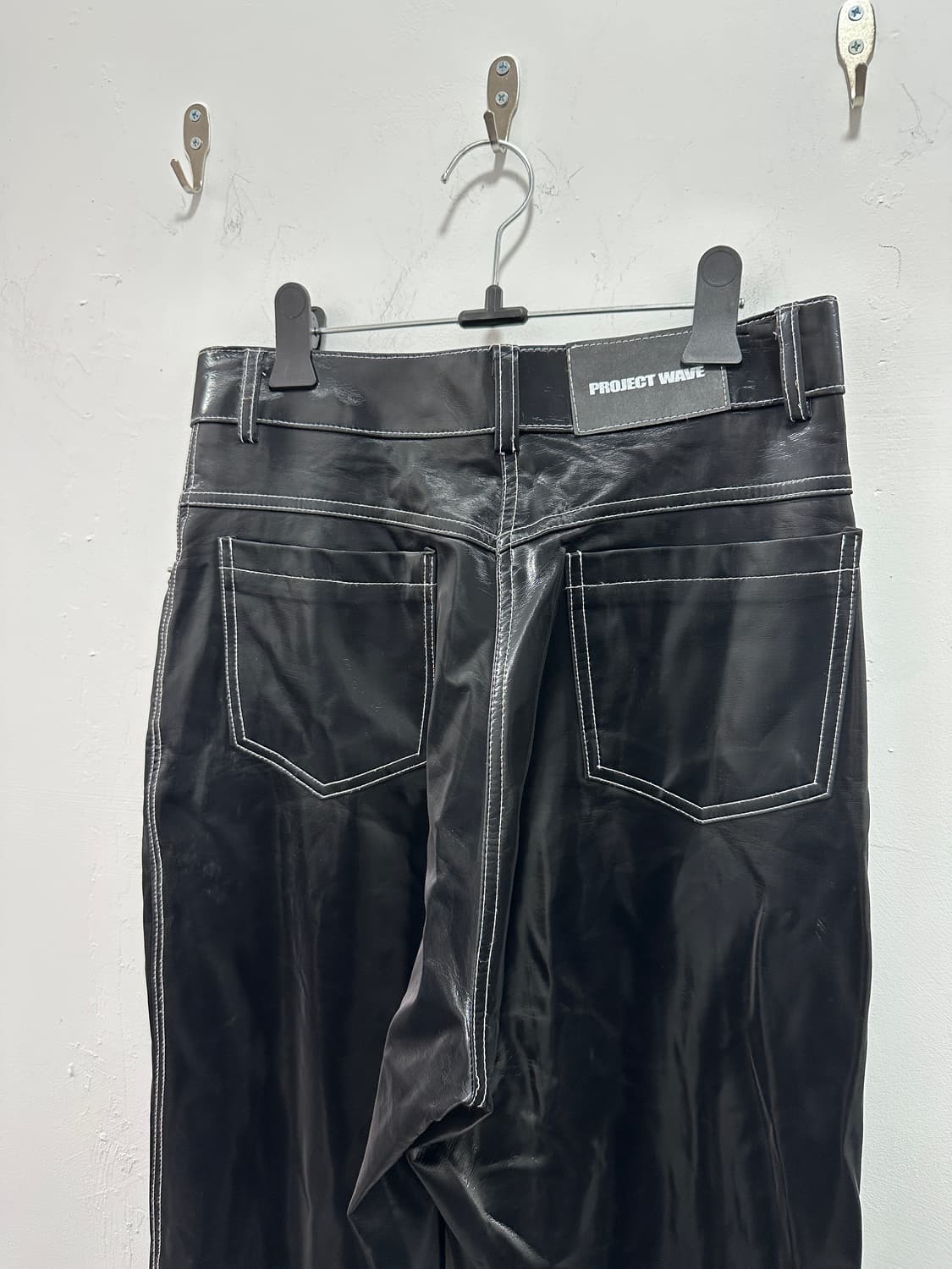 Project wave fake leather coating pants 상품이미지8