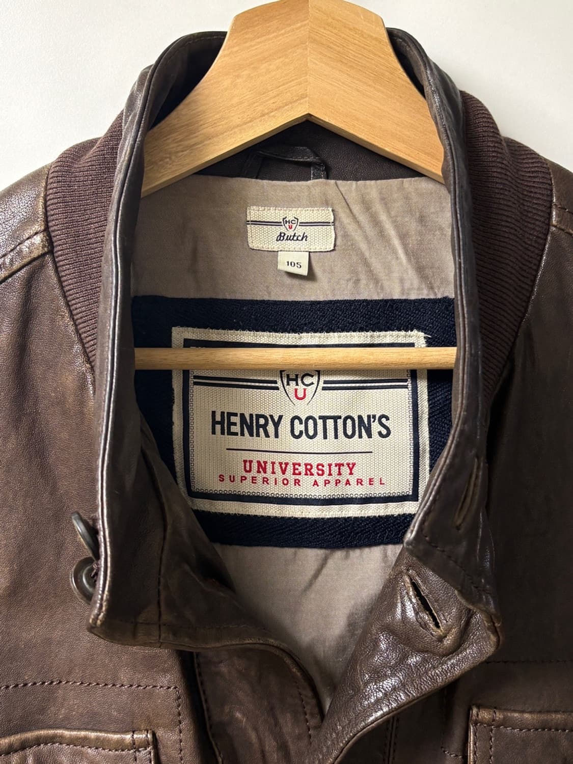 헨리코튼 가죽 자켓 상품이미지5
