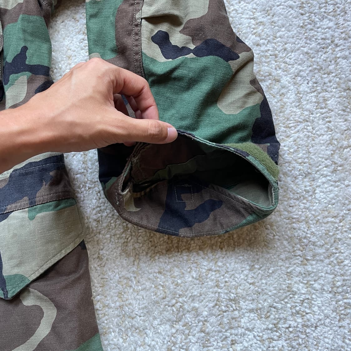 [미디움-숏] 미군 M65 오리지널 우드랜드 필드 자켓 새제품 컨디션 상품이미지5
