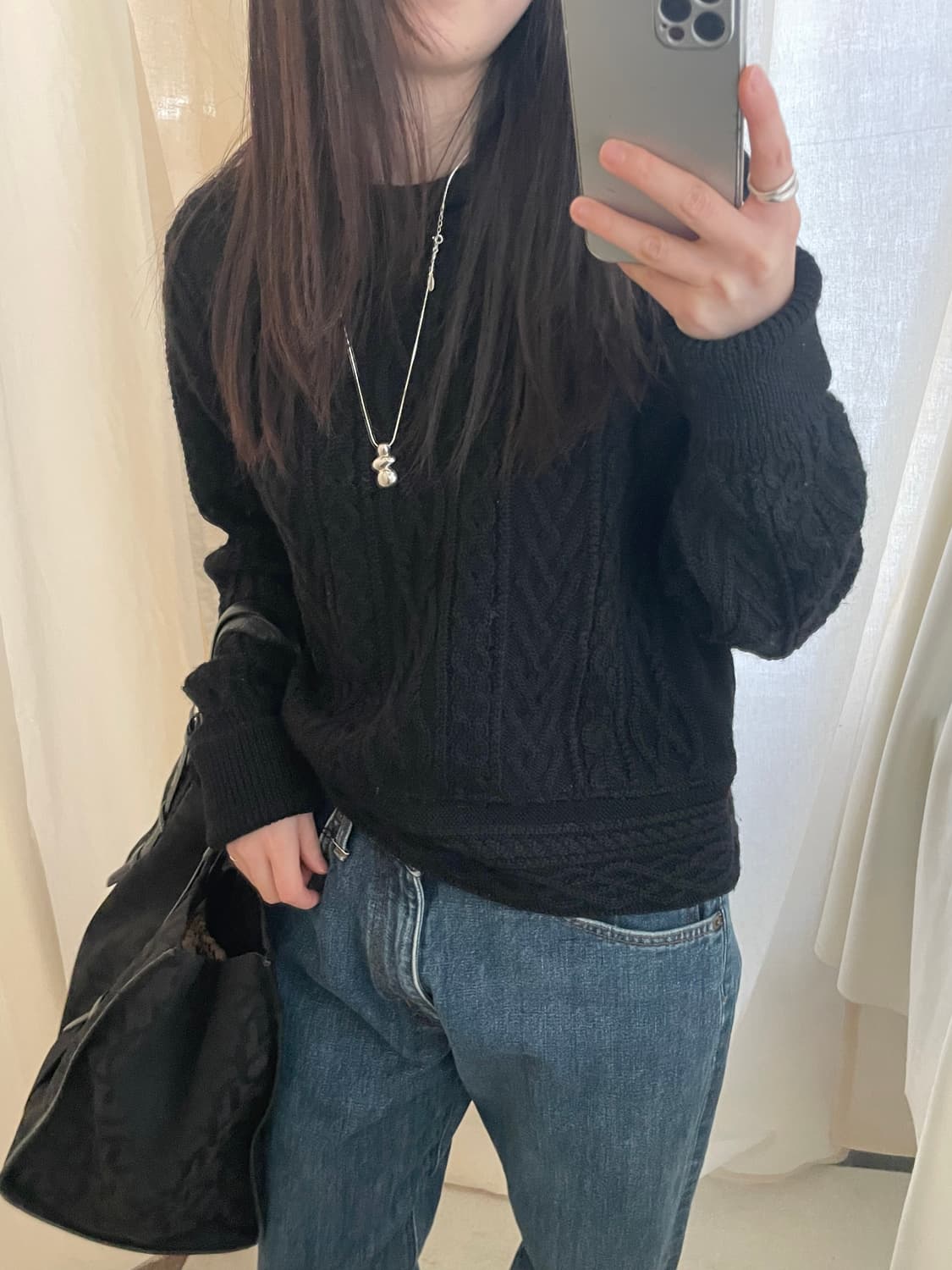 vintage black twisted knitwear 상품이미지9