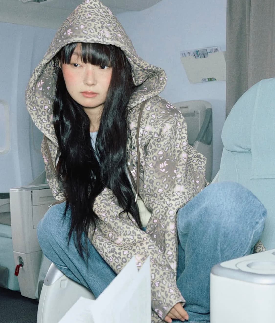 유희 LEOPARD HOOD ZIP-UP BROWN 상품이미지1