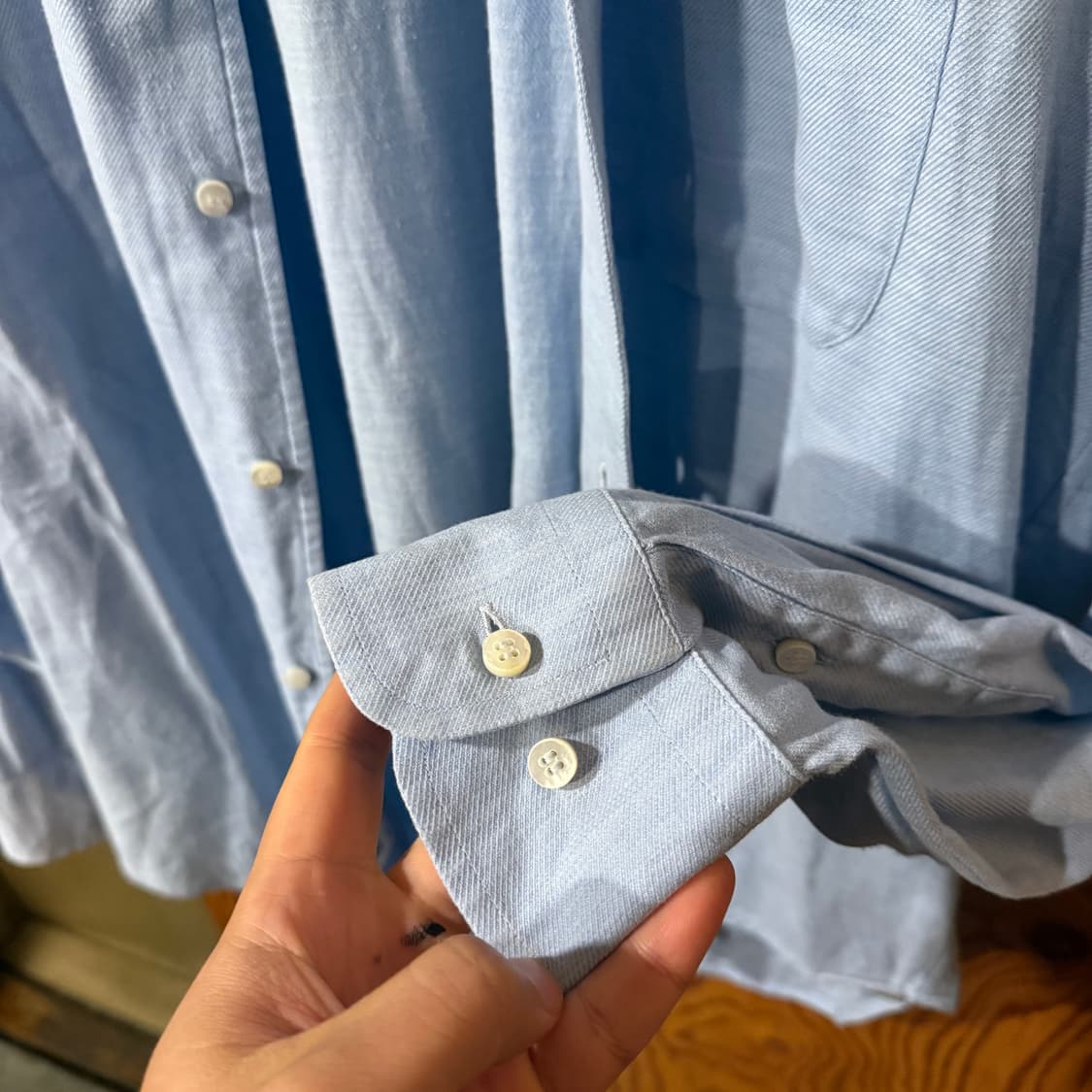  로로피아나 연청 데님 셔츠 판매 합니다.  상품이미지2