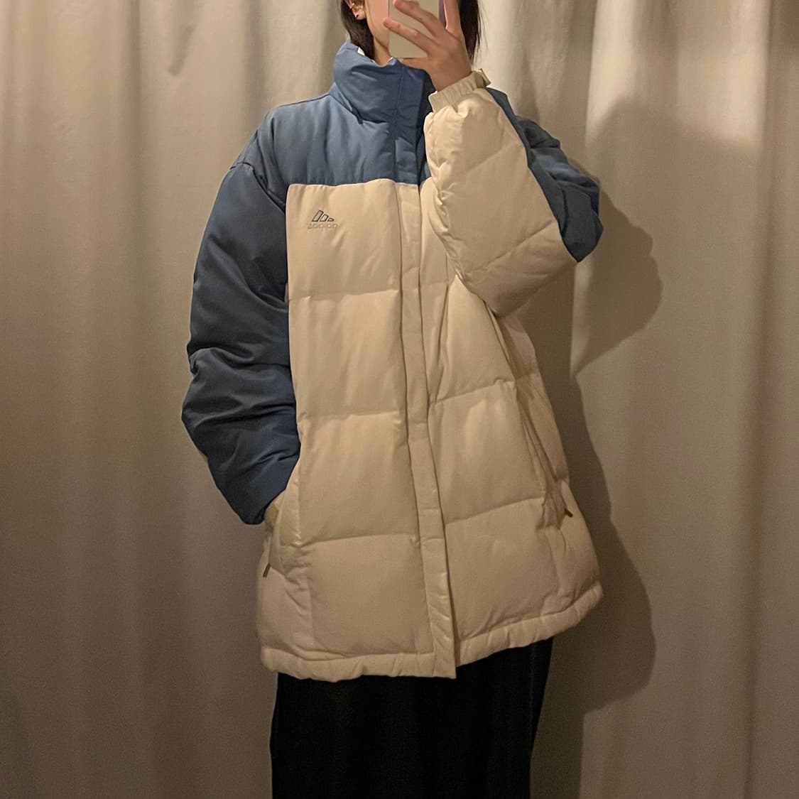 아디다스 배색 패딩 점퍼 상품이미지1