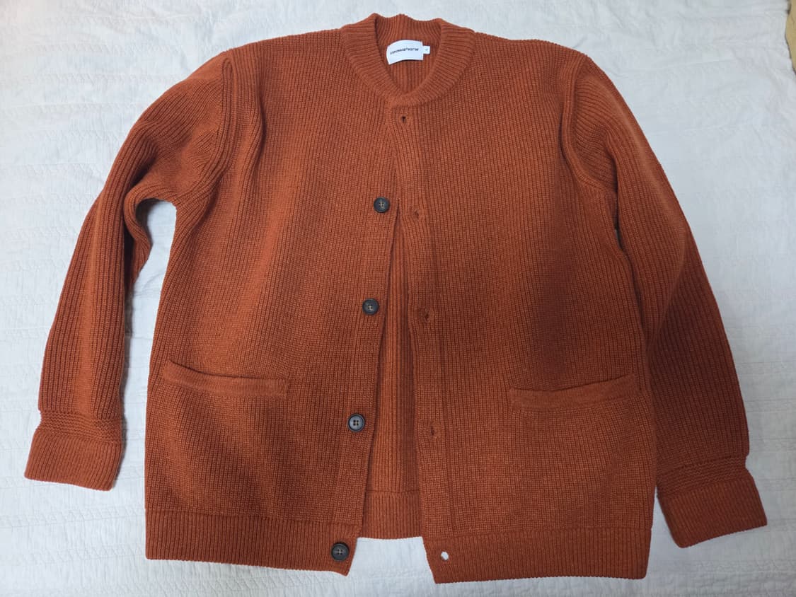 [L] 에스피오나지 밀러 헤비웨이트 가디건 오렌지 상품이미지2