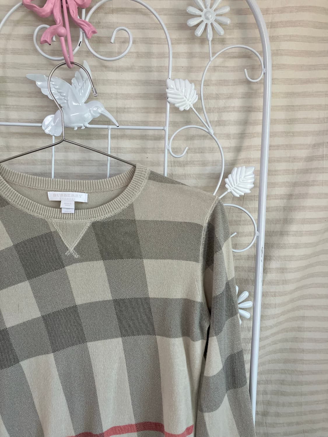 빈티지 버버리 아이보리 체크 히트 y2k 스트릿 갸루 펑키 일본빈티지 상품이미지3