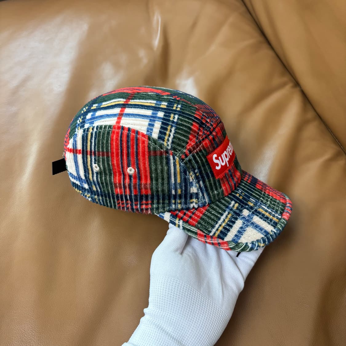 슈프림 캠프캡 모자 박스로고 22ss 플래드 체크 상품이미지4