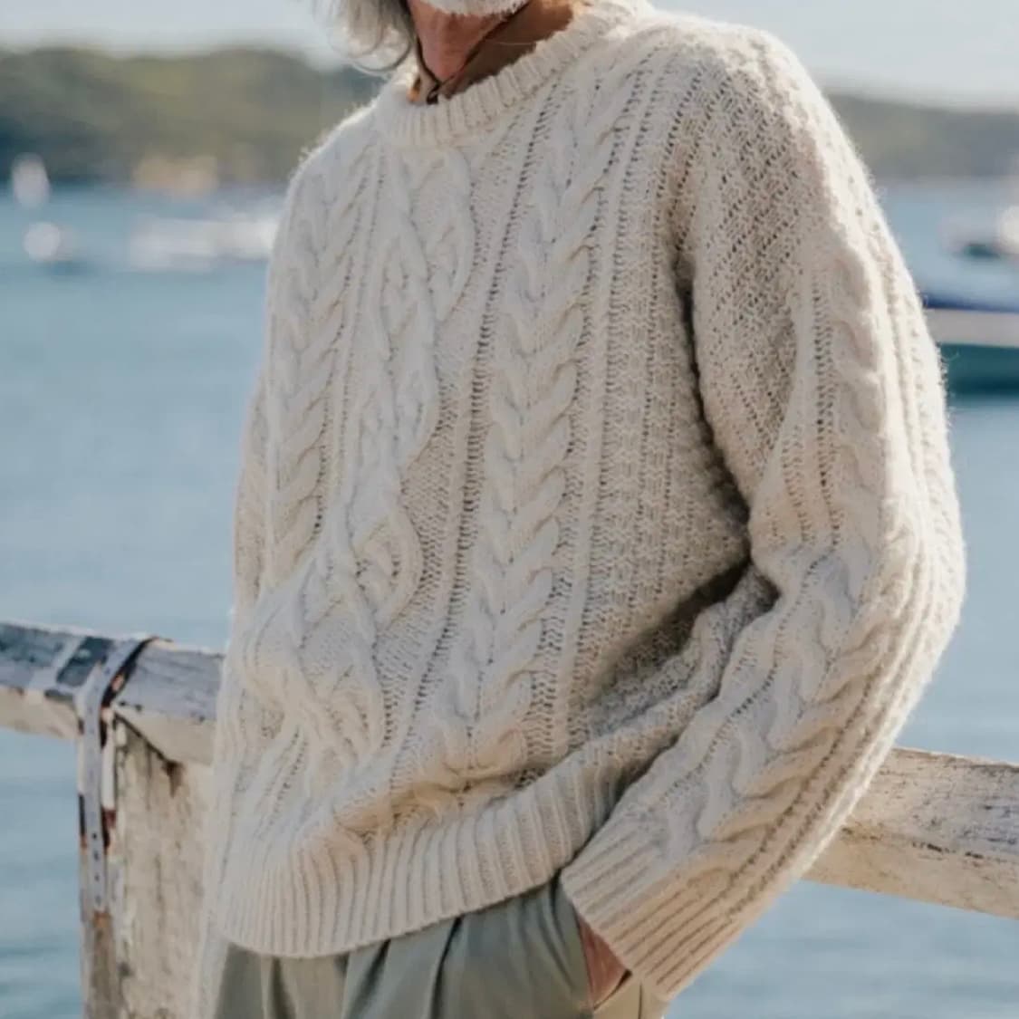 (시엔느) old father sweater cream S사이즈 상품이미지3