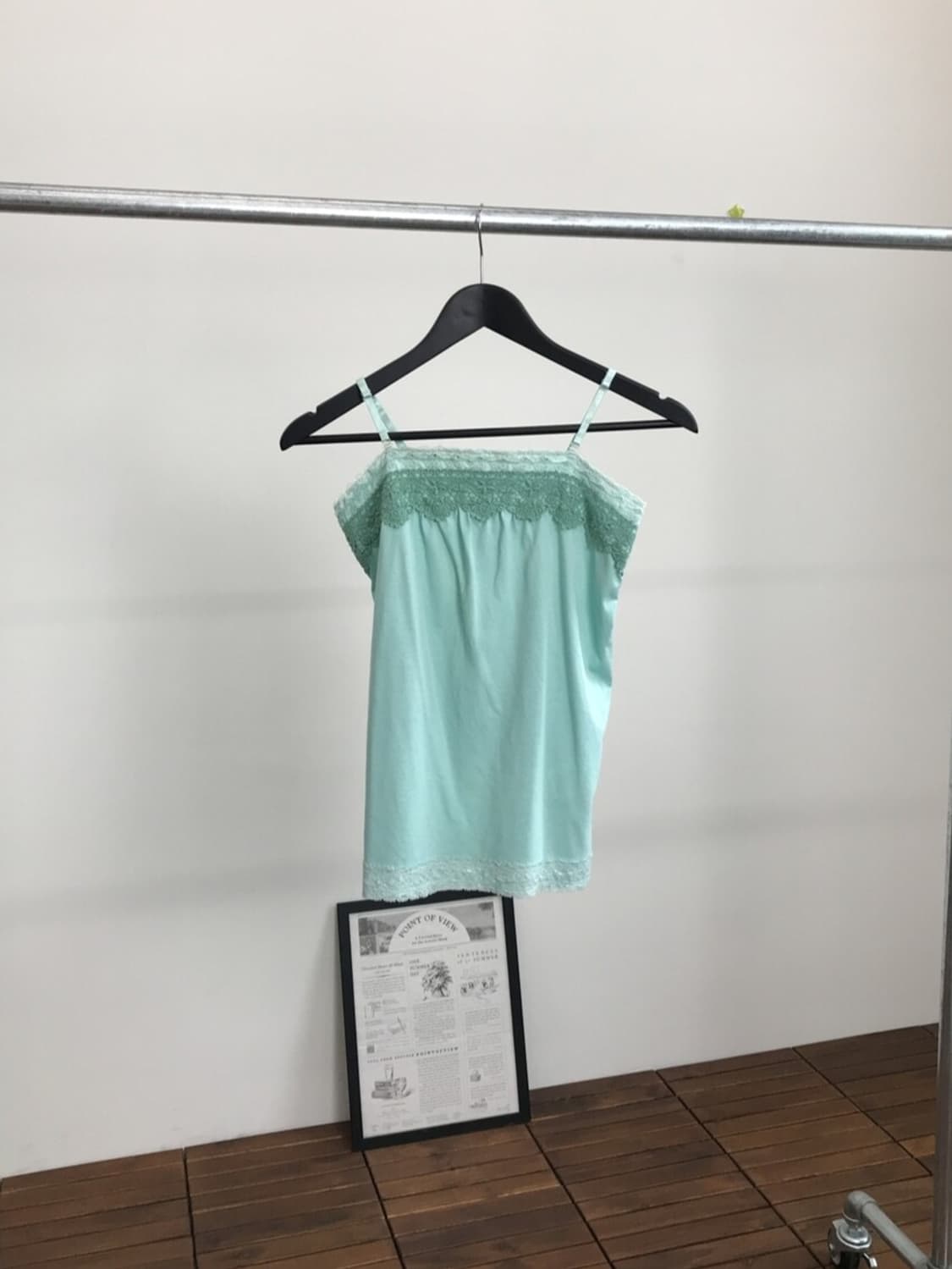 'Grove' Mint Frill Sleeveless T-Shirts 상품이미지1