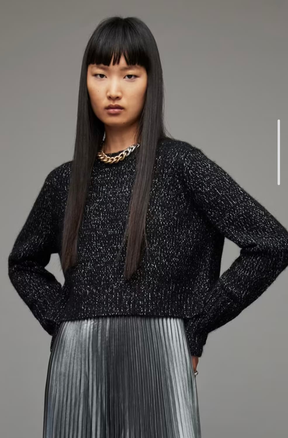 (22년) 올세인츠 크롭 니트 펄니트 스웨터 xs 상품이미지1