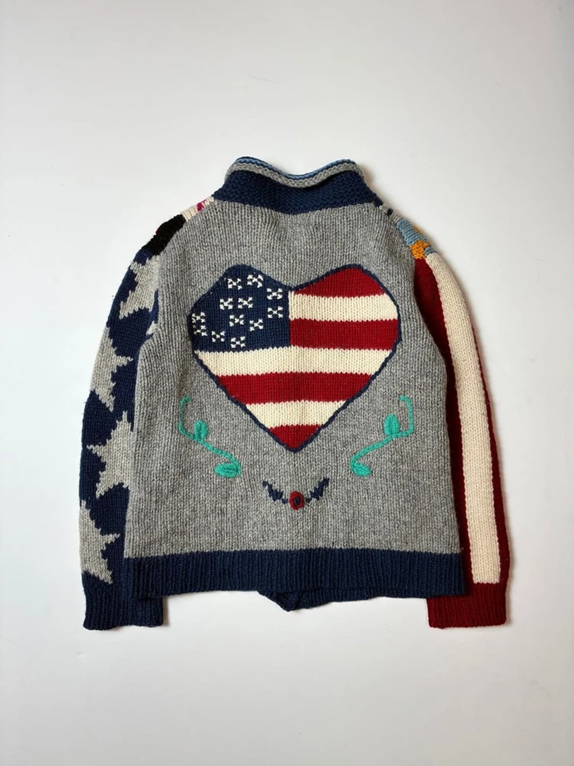 IMAGINE 80's 핸드메이드 멀티 니트 가디건 PN8543 상품이미지5