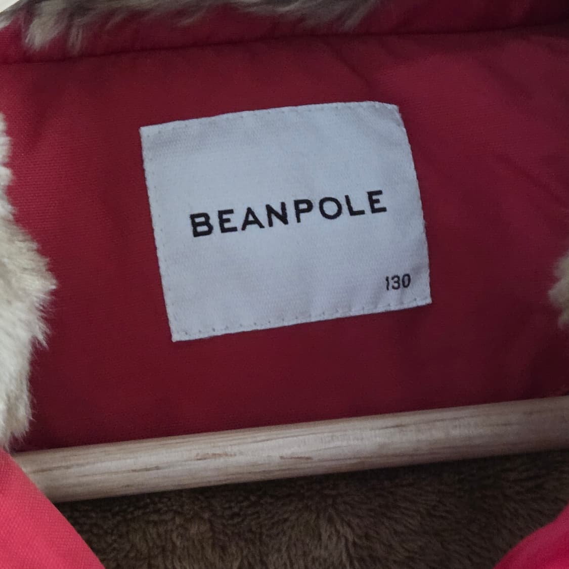 빈폴 여아 구스다운 패딩 레드 130 상품이미지7