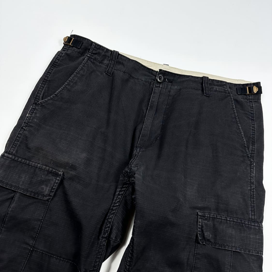 (수선존재, 34) 칼하트 wip 오리지널 립스탑 카고팬츠 블랙 상품이미지3