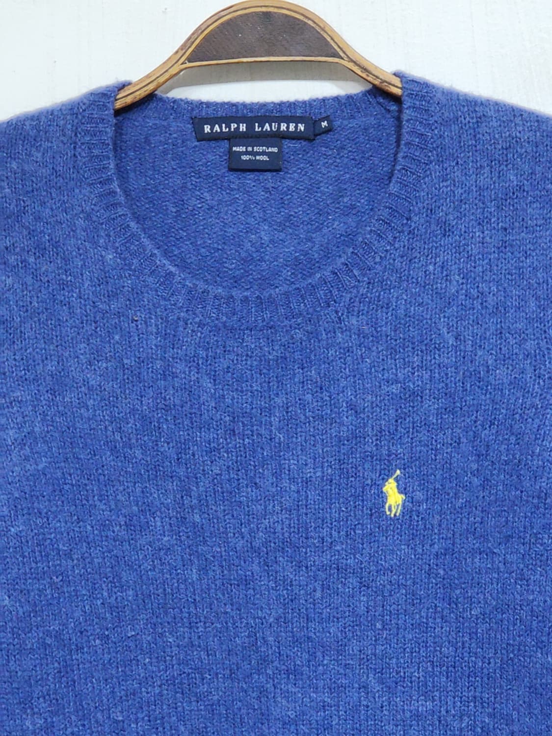 (S) 랄프로렌 폴로 니트 진하늘색 울스웨터 라운드  상품이미지2