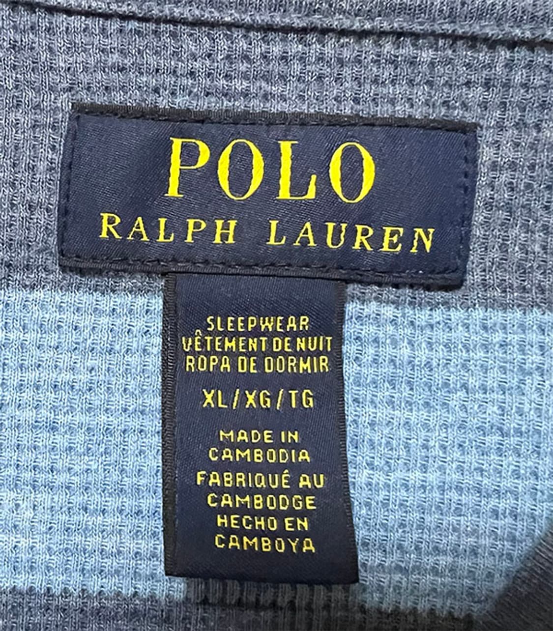 POLO 폴로 남자 와플티셔츠 춘추 스트라이프 캐주얼 XL 105 상품이미지4