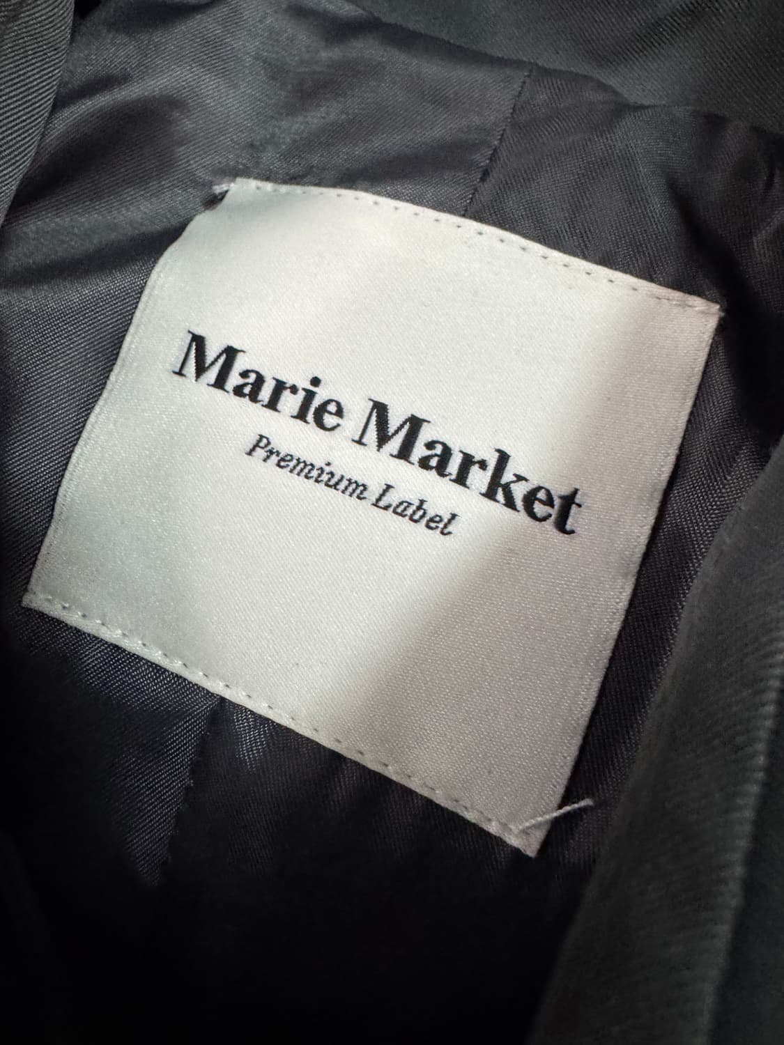 여성 마리마켓 프리미엄 라벨 벨티드 트렌치 코트 빈티지 카키 상품이미지3