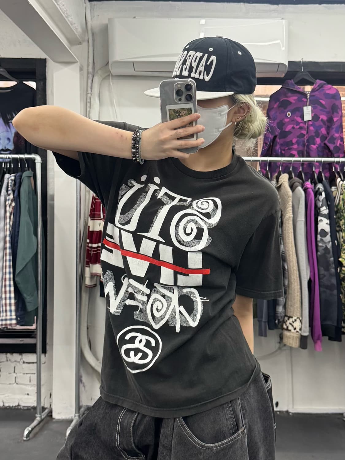 00s 스투시 Live crew 티셔츠 상품이미지5