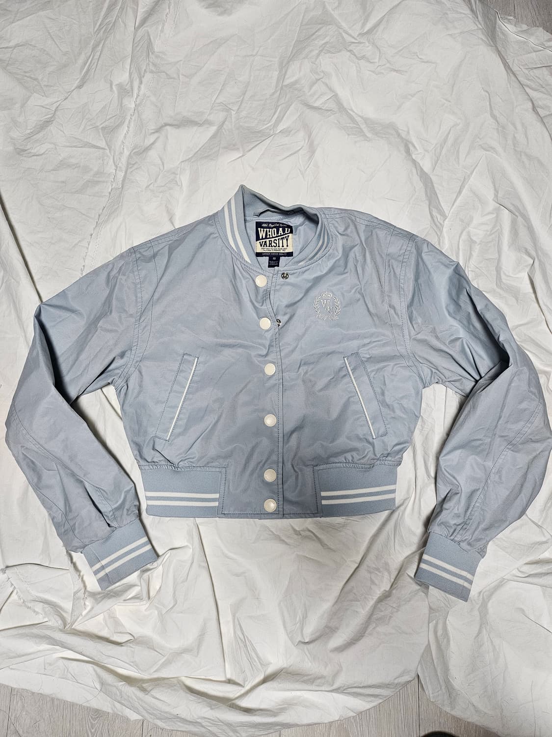 후아유 y2k 핀터깔 바시티 자켓 S 상품이미지1