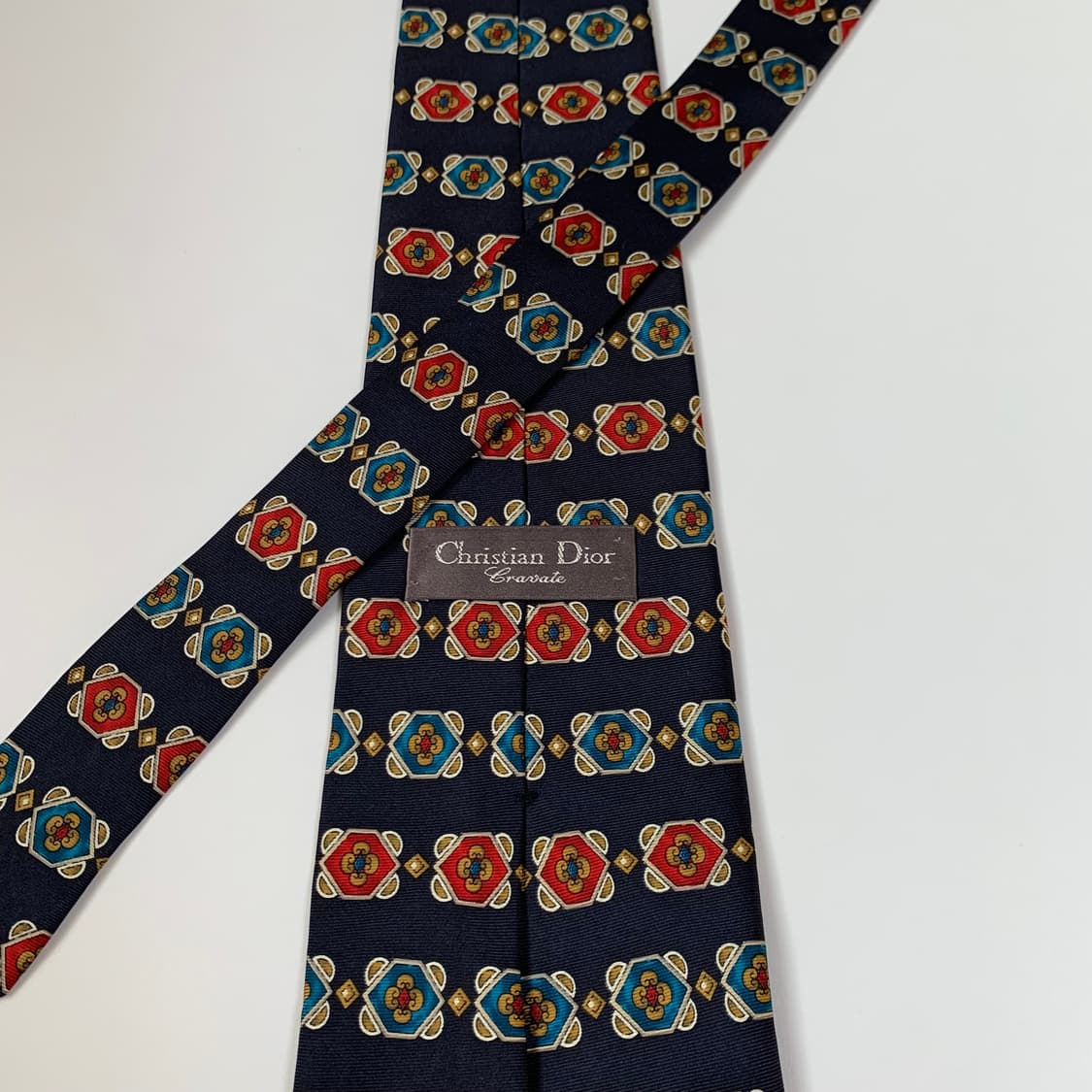 디올(Dior) 기하학적패턴 최상급 명품넥타이 A+ 결혼식룩 코디 상품이미지5