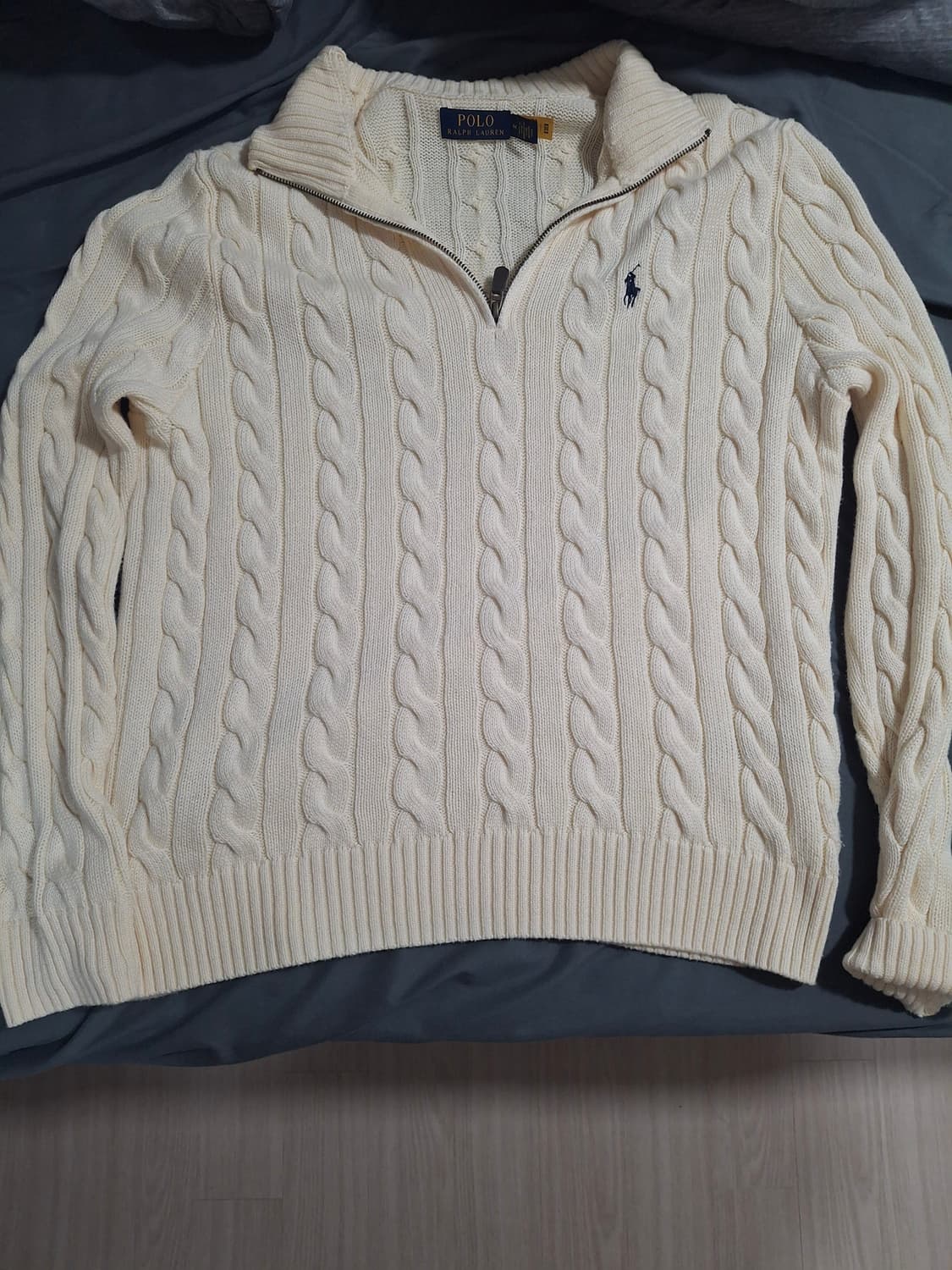 폴로 꽈베기니트 크림색 L사이즈 새상품 상품이미지3