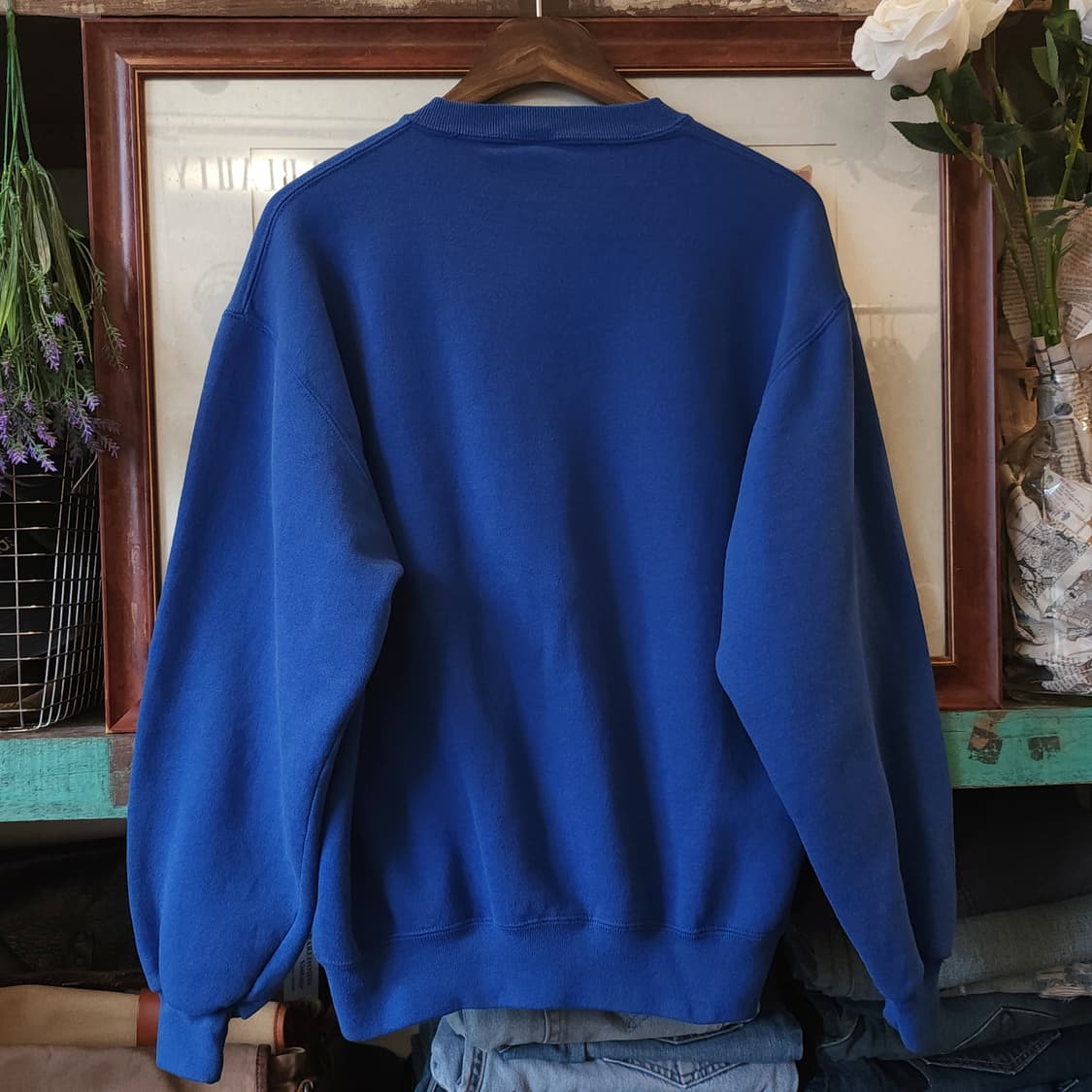 90s 러셀 맨투맨 스웻셔츠 뉴욕 자이언츠 미국 오리지널 빈티지 블루M 상품이미지2