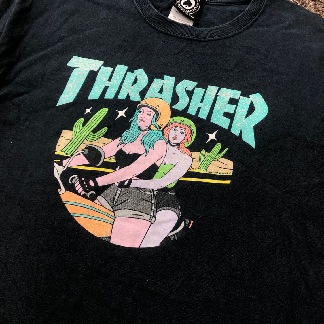 M 트레셔 베이브스 모토사이클 걸 반팔 티셔츠 상품이미지2